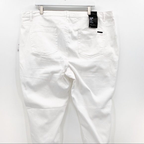 Kenneth Cole Slim Fit White Jeans - Picture 6 of 8